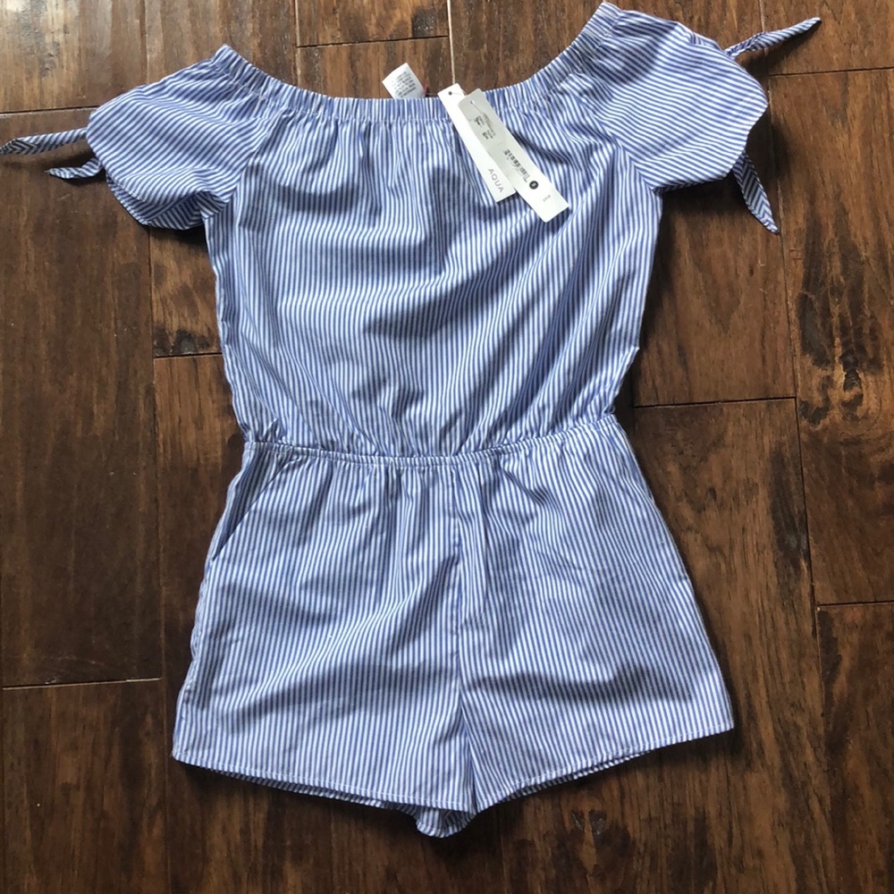 aqua girls romper